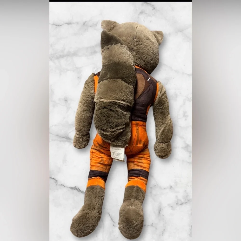 Guardians Of The Galaxy Rocket Raccoon(used) Plush and Groot w/Tags 24”